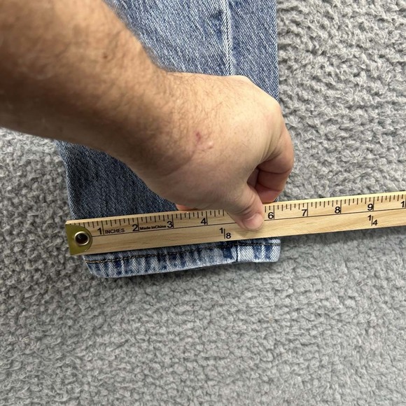 Levis 502 Jeans Mens 29 (27X26) Power Puff Girls Blue Clean Blue Denum - Picture 10 of 15